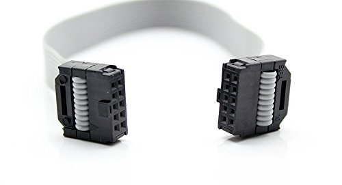 2x5 10-Pin Female IDC Ribbon Cable, 24cm, Compatible with Atmel AVR, Microchip PIC, ARM JTAG Debuggers