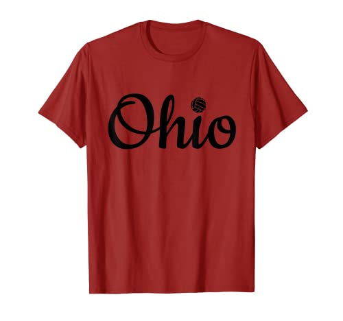 State of Ohio Black Script Volleyball Coach Player Camiseta Camiseta