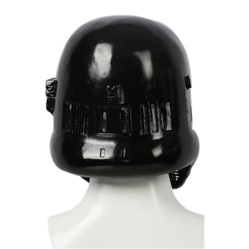 Black Resin Helmet Men Death Soldiers Full Face Mask Halloween Cosplay Costum...