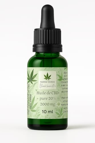 Huile de CBD PURE 20% Pressée à Froid | Huile 100% vegetale | Formule Premium Fabriquée en France | Sommeil Puissant | cdb Hemp Oil herbe puff hhc 10ml – Image 6