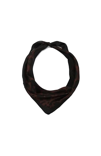 Coach Womens Leopard Printed Silk Elongated Triangle