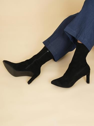 Image of SHERRIF Block Heel Calf Length Boots for Women