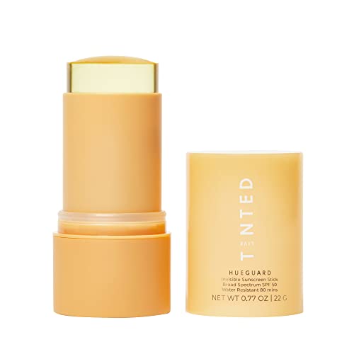 LIVE TINTED Hueguard Invisible Sunscreen Stick SPF 50: Waterproof, Sweatproof Sunscreen Stick for Face and Body. Protects against Sun Damage and New Hyperpigmentation, 0.77 oz