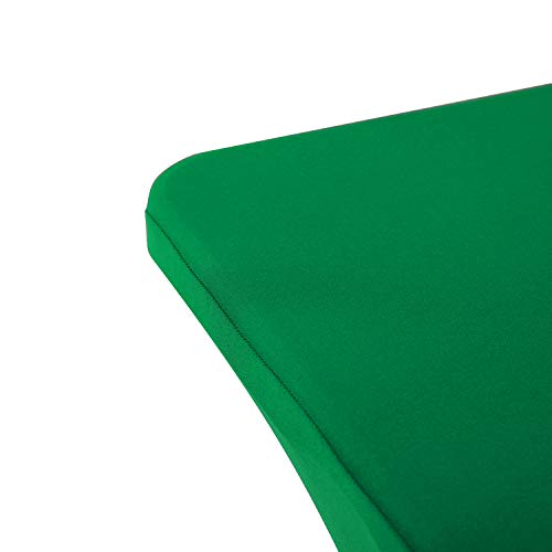 Image of Peomeise 2PCS 6FT Spandex Table Cover Rectangular Stretch Spandex Tablecloth (Emerald,6FT)