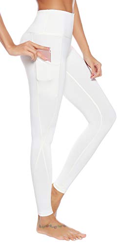 AUU High Waist Yoga Pants, Pocket Yoga Pants Tummy Control Workout Running 4