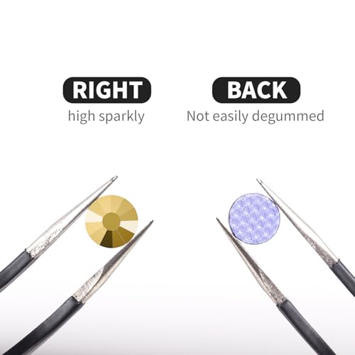 Image of Hotfix Rhinestones Bulk 300PCS SS30 (6.3-6.5mm), Gold Glass Rhinestones for Clothes, Tumblers, Shoes DIY, Heat Transfer Flatback Gems for Crafts & Decoration