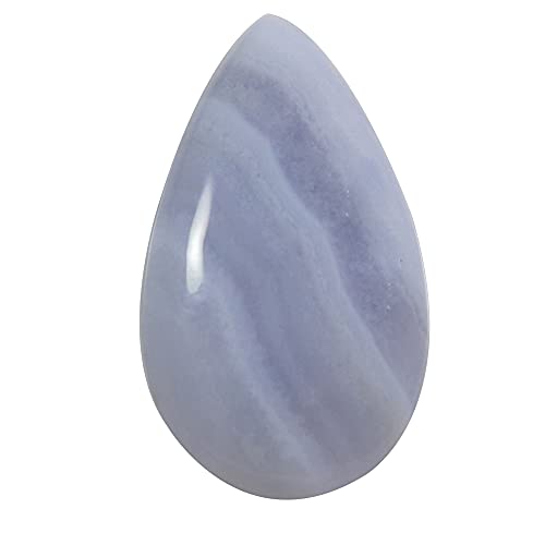 Agate bleue en forme de poire naturelle cabochon 23,65 carats Qf46-B09CDJ74DNM pour joaillerie