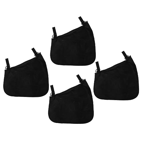 ifundom 4pcs Baby Stroller Hanging Bag Mesh Storage Pouch for Baby Supplies Net Storage Bag Side Sling Easy Access Black