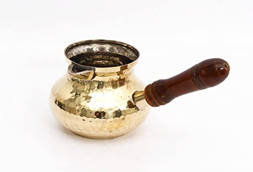 Image of Skywalk Metal Brass Turkish Kettle for Making Tea,Coffee,Can Be Used On Gas,Turkish Coffee Pot