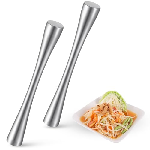 Honeydak 2 Pcs Stainless Steel Sauerkraut Pounder 9.4