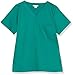 Amazon Essentials Women's Classic Fit V-Neck Short Sleeve Scrub Top (Available in Plus Size), Teal Blue, 3X