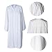 GradPlaza Matte Choir Robe for Church Baptism Officiant Confirmation Costume,Graduation Gown for School,Judge Robe,Pastor Robes White Size 54