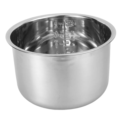 TOPBATHY Eléctrica Olla Interior Estufa Eléctrica Olla Multiusos Cocina De Inducción Olla Arrocera Olla Arrocera Eléctrica De Acero Inoxidable Olla Interior Mini