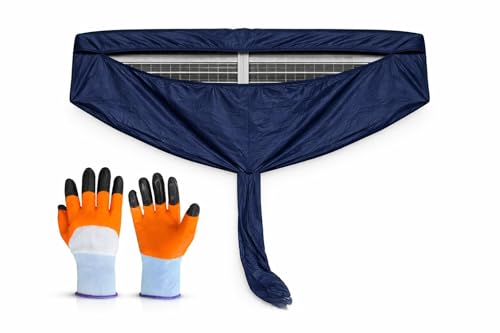 Image of Split AC Cleaning Cover Waterproof | Indoor AC Service Washing Bag | AC Coil Cleaning Cover for Split Air Conditioner (52 Inches With Gloves)