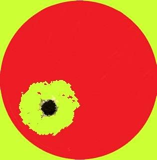 Miniatura 4 de Splatterburst Targets Paquete de 10 barras y salpicaduras de 2 pulgadas, autoadhesivas, reactivas, rojas, pistola, pistola de aire comprimido,