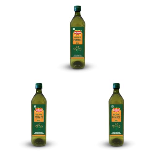 Image of Del Monte Pomace Olive Oil (Imported) | All-purpose everyday cooking oil for regular Indian cooking | Ideal for deep frying, roasting, baking | High MUFA & Low in Saturated Fat | Pomace Olive Oil, 1L Pet Bottle