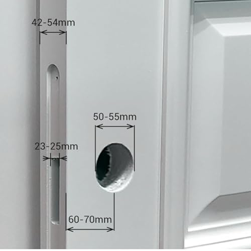 Miratic Türgriff Mit Fingerprint Elektrisches Türschloss mit Touch-Tastatur und SMART-Funktion Elektronisches Türschloss USB-C-Notstrom Bluetooth 5.0 Schwarz