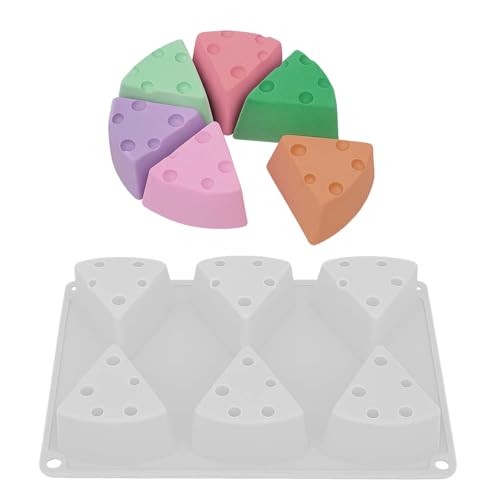 Molde de silicona triangular para queso 6 cavidades miniatura 7