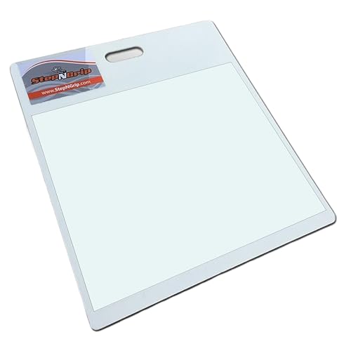 StepNGrip Courtside Basketball Sticky Mat - Basic Model with 15 x 18 inches Replaceable Sheets Basketball Shoe Grip Enhancer - Sticky Pad for Sports Shoes - White