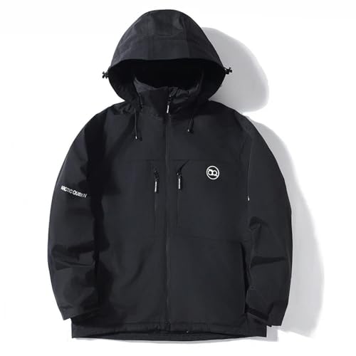 JCVBN Dam Skidkläder Snökläder Kostym Set Snowboard Kläder Vinter Kostym Jacka och Rem Byxa för Kvinna, svarta kappor, M