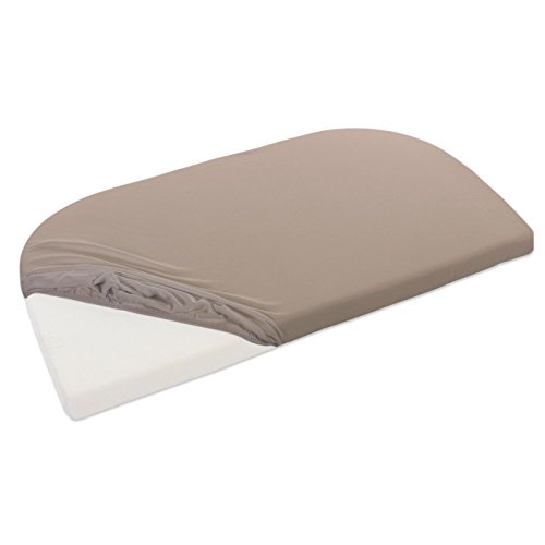 babybay Jersey Spannbetttuch Deluxe passend für die Modelle Maxi Midi Boxspring Comfort und Comfort Plus nougat 89 x 50 cm (1er Pack)