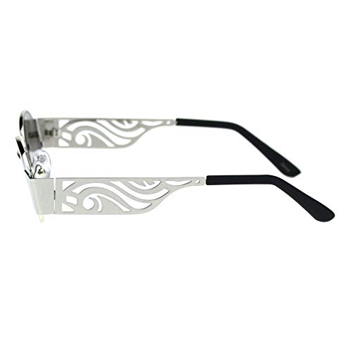 Art Deco Die Cut Thick Arm Oval Round Pimp Sunglasses3