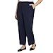 Alfred Dunner Women's Poly Proportioned Short Pant, Navy, 8 Petite