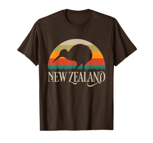 New Zealand Kiwi Vintage Bird NZ Travel Kiwis New Zealander T-Shirt, Men, Brown, XX-Large