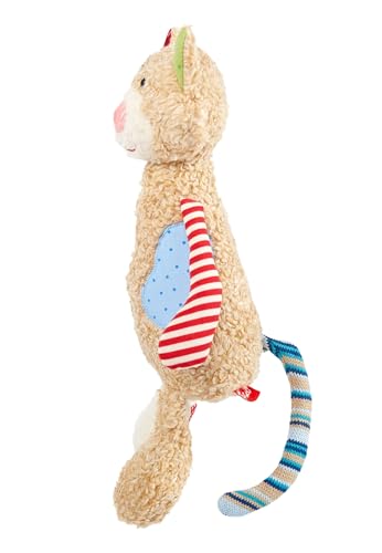 SIGIKID 38370 Katze Patchwork Sweety Mädchen und Jungen Kuscheltier empfohlen ab Geburt mehrfarbig