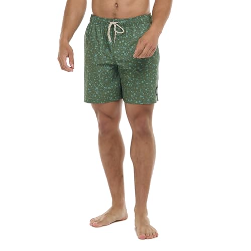 Eidon Young Men's Tiny Sea 17 Inch Length, Elastic Waist Volley Swim Trunk