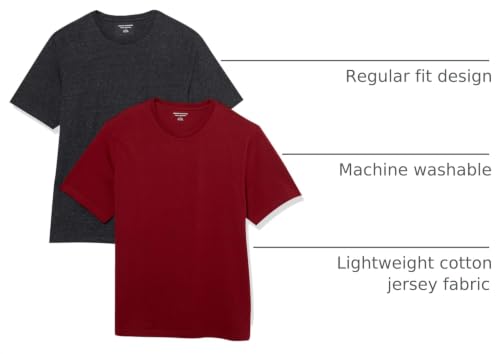 Image of Amazon Essentials Men's Slim-Fit Crewneck Short Sleeve Cotton T-Shirts