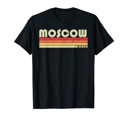 MOSCOW ID IDAHO Funny City Home Roots Gift Retro 70s 80s T-Shirt