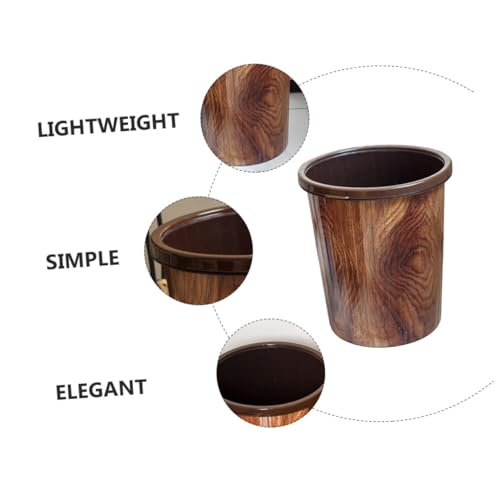 Caneca de basura de plástico marrón con diseño de presión miniatura 6