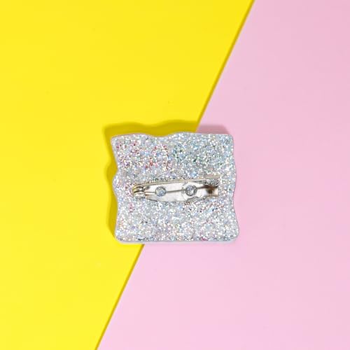 Image of Colorful Teacher Pin Glitter Graduation Lapel Brooch Pins Cute Teacher Appreciation Gifts for Clothes Backpacks Hats Accessories