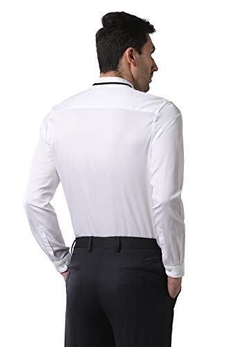 Image of Peter England Men's Solid Slim Fit Formal Shirt