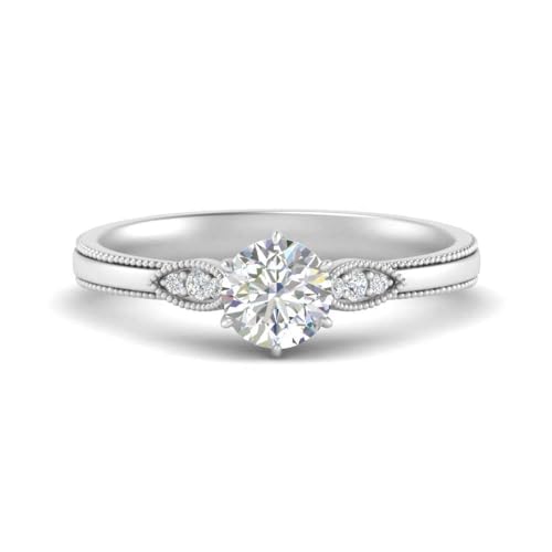 Anillos de compromiso milgrain artesanales para regalar en aniversarios