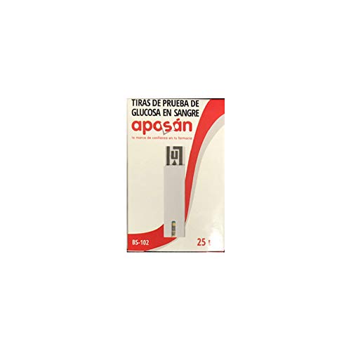AposAcn TIRAS DE PRUEBA DE GLUCOSA EN SANGRE DS-102 APOSAN 25 UNIDADES