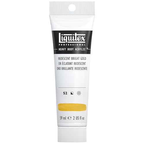 Image of Liquitex Professional Heavy Body Acrylic Paint, 2-oz Tube, Iridescent Bright Gold