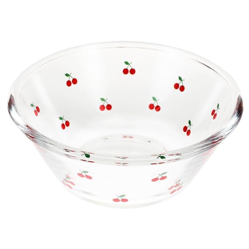 Hemobllo 1pezzi Ciotola in Vetro per Dessert e Gelato Insalatiera da Cucina per Servire Cibo Ciotola per Frutta e Insalate Trasparente