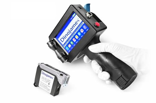Image of dinojames Handheld Inkjet Printer, 4.3 inch Touch Screen, 600 DPI, Portable Batch Coding Machine for Date, MRP, Expiry, Barcode, QR Code Printing Size-12.7mm