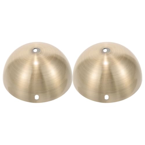 IMUSINICE Soporte de Lámpara de Techo Redondo de Hierro Dorado, Placa de Cubierta Vintage Compatible, 2 Piezas para Sala de Estar y Habitación Infantil