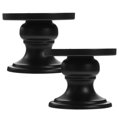 Catálogo de Portavelas de columna del mes. 48 CORHAD Candelabros de Metal Negro para Velas de Columna, Portavelas de Mesa Rústico 2 Piezas, Soporte de Hierro para Decoración del Hogar y Fiestas