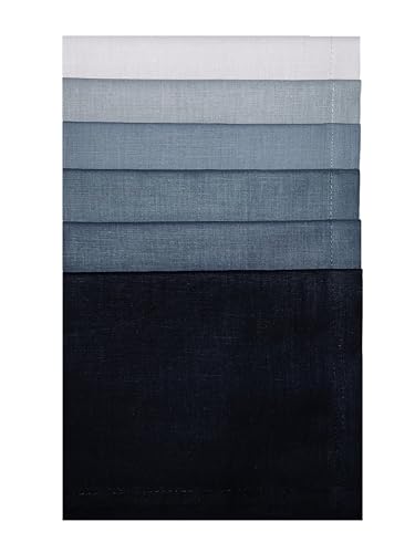 Style Square Mens 100% Pure Soft Cotton Handkerchiefs King Size Greay Pocket Squares for Men 40 x 40 cm Premium Hankies Set of 6 (AS-80327)