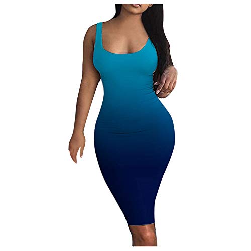 Dress for Women Bodycon Waist Ruched Skirt Sling Crew Neck Short Sleeve Mini Dress Fashion Loose Flowy
