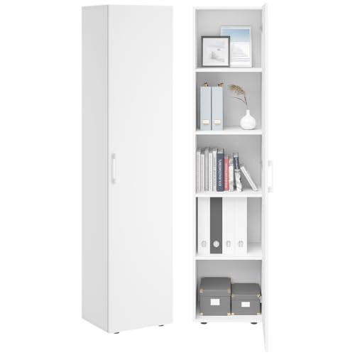 Bellamio Apol Aktenschrank Weiß – Mehrzweckschrank 40 cm breit –...