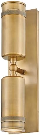 Hinkley Pratt Medium Up/Down Light Sconce, Heritage Brass