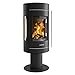 Produktbild Justus 4827 30 Meva Kaminofen Stahl Schwarz/Topplatte Glas/A