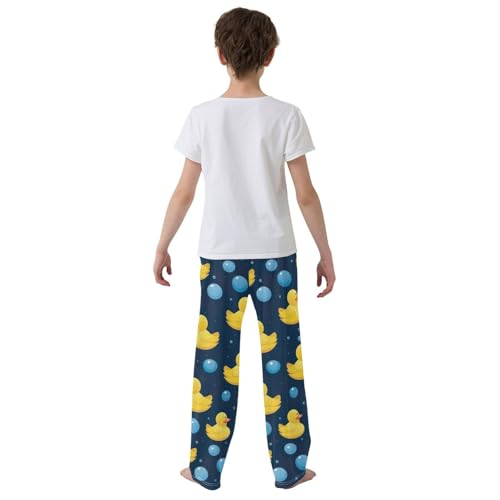 J JOYSAY Yellow Rubber Ducks Pajama Pants Long Sleep Pants Soft Elastic Waist Pj Pants3