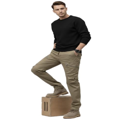 Image of ODDMONKEY Men Cargo || Casual Trouser || Cargo Pant for Men - Stylish, Comfortable, Multi-Pocket Design for Outdoor, Work Wear & Casual