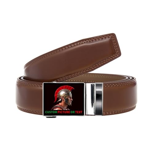 Men Ratchet Belt - Customizable Photo Personalized Gift for Men Custom Birthday Gift, Automatic Buckle No Holes